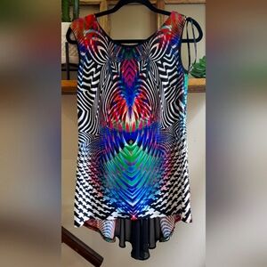 Frank Lyman multicolor Sleeveless Top Size 10 Gently Worn